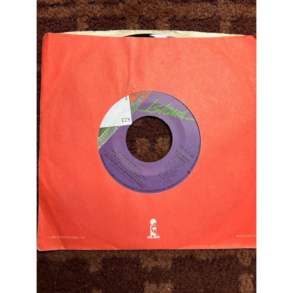 Joe Cocker‎ Sweet Lil Woman I'll Make Love To You Anything 1982 Island Records